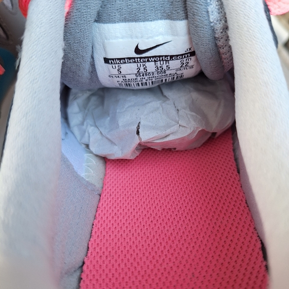 New Nike Revolution 2 Women's Gray Turquoise Pink Running Shoes 554902 Sz 5 - Picture 7 of 7